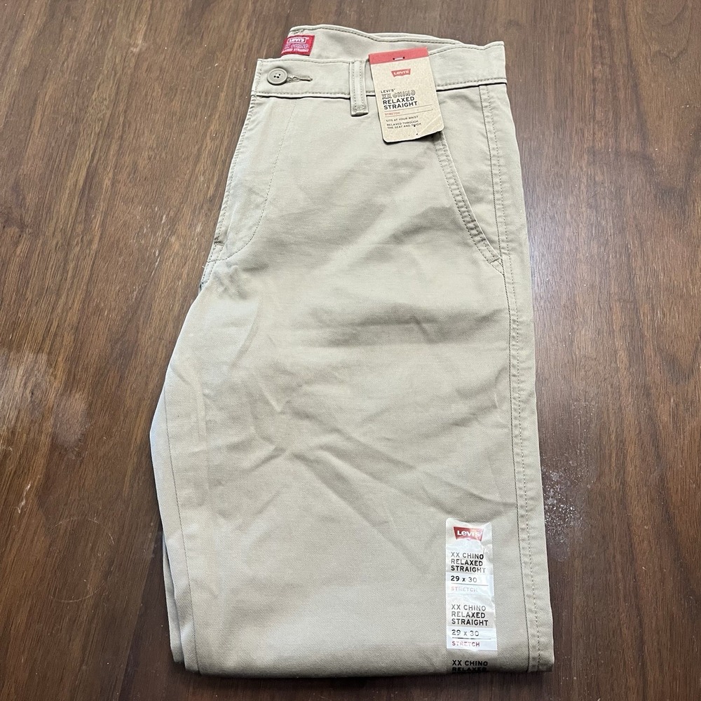 Levi's Premium Men XX Chino Authentic Relaxed Fit Twill Pants 29x30 Brown NWT